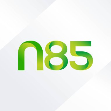 N85 ortak harf ve sayılar logo vektör çizim 