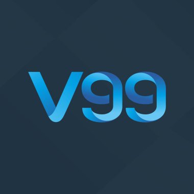 V99 ortak mektup logo, vektör çizim