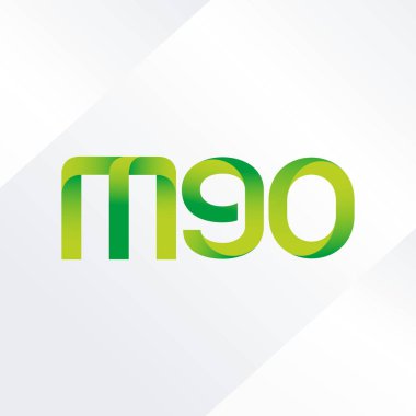 ortak mektup logo m 90 vektör çizim