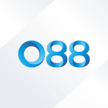O88 ortak mektup ve sayı logo vektör çizim