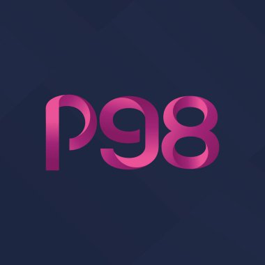 P98 ortak mektup ve sayı logo vektör çizim