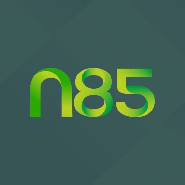 N85 ortak harf ve sayılar logo vektör çizim
