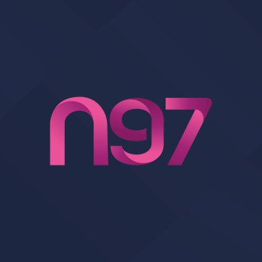 N97 ortak mektup ve sayı logo vektör çizim