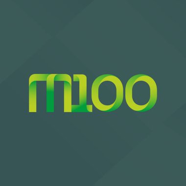 ortak mektup logo m 100 vektör çizim