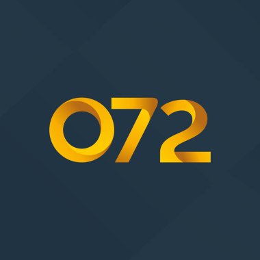 072 ortak mektup ve sayı logosu illüstrasyon vektör 