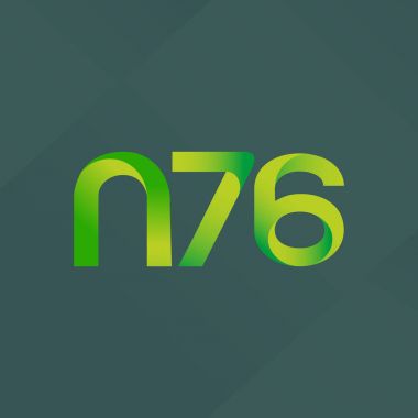 ortak mektup logo n 76 vektör çizim