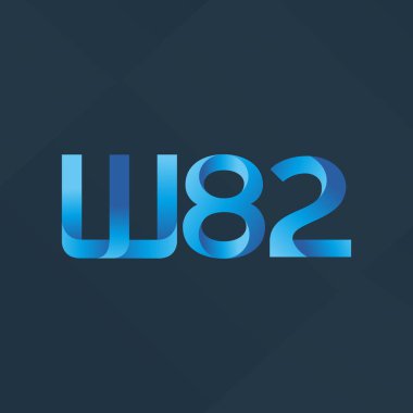 W82 ortak mektup logo, vektör çizim