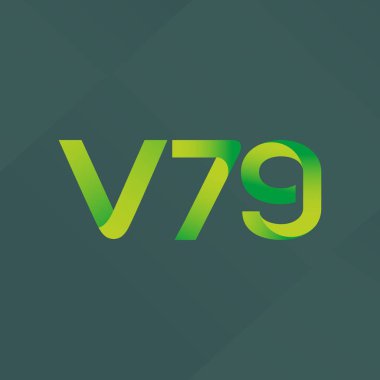 V79 mektup ve dijital numara logo simge