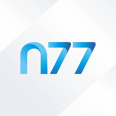 ortak mektup logo n 77 vektör çizim
