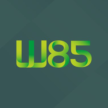 W85 ortak mektup logo, vektör çizim