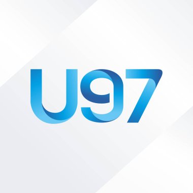U97 mektup ve dijital numara logo simge