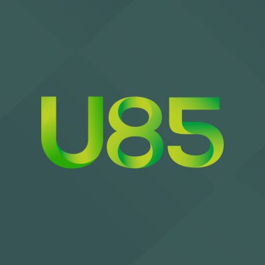 U85 mektup ve dijital numara logo simge