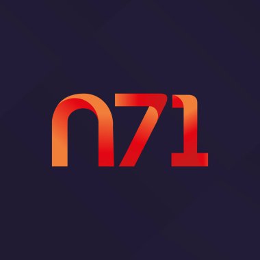 ortak mektup logo n 71 vektör çizim