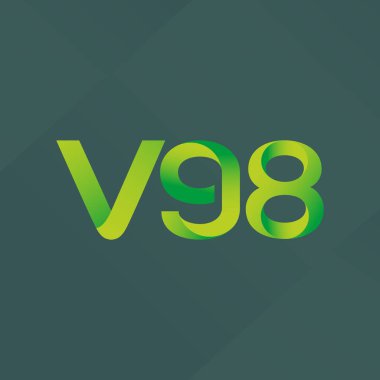 V98 ortak mektup logo, vektör çizim