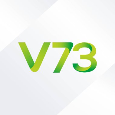V73 mektup ve dijital numara logo simge
