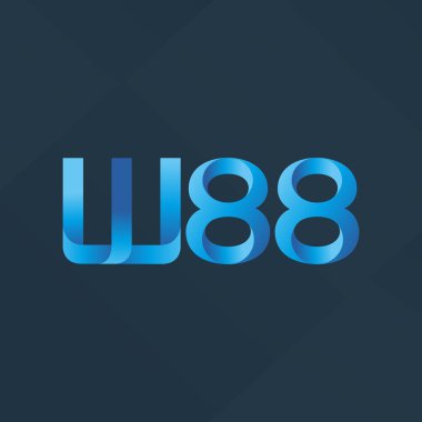 W88 ortak mektup logo, vektör çizim