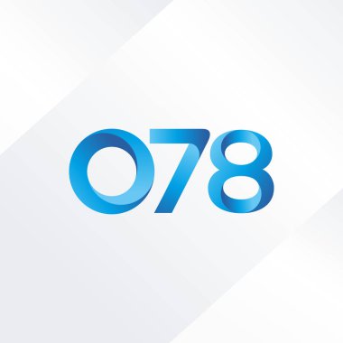 O78 ortak mektup ve sayı logo vektör çizim