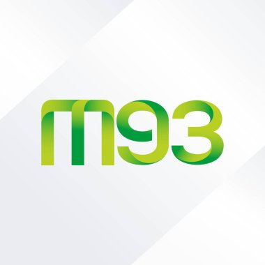 ortak mektup logo m 93 vektör çizim