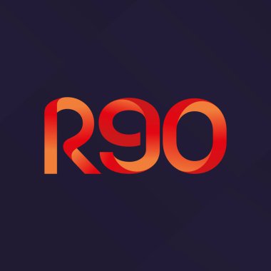 ortak mektup logo R 90 vektör çizim