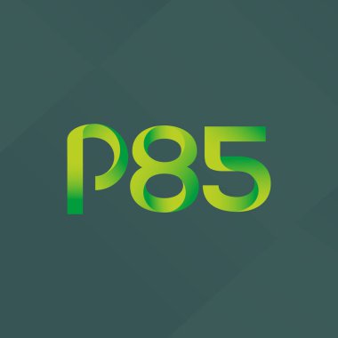 P85 ortak mektup ve sayı logo vektör çizim