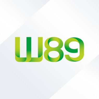 W89 ortak mektup logo, vektör çizim