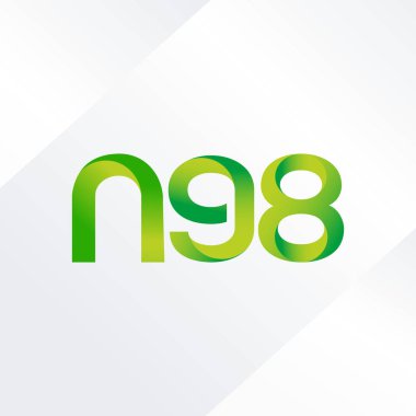 N98 ortak mektup ve sayı logo vektör çizim