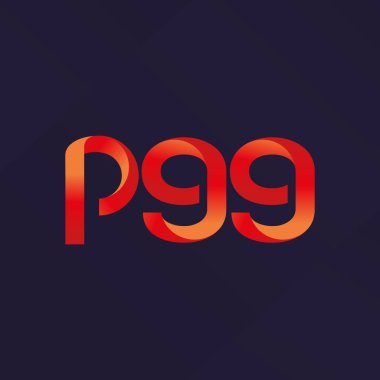 P99 ortak mektup ve sayı logo vektör çizim