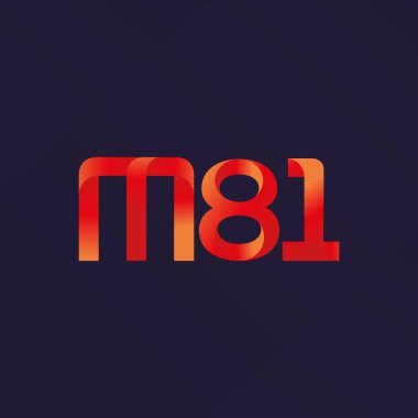 ortak mektup logo m 81 vektör çizim