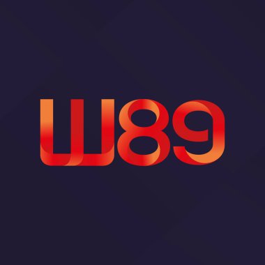 W89 ortak mektup logo, vektör çizim