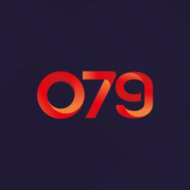 O79 ortak mektup ve sayı logo vektör çizim