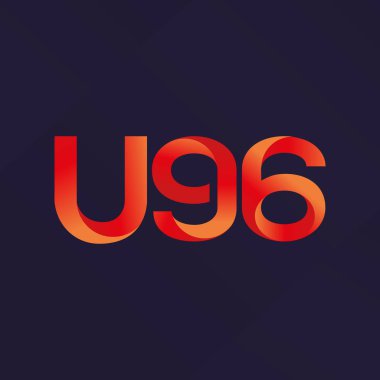 U96 mektup ve dijital numara logo simge