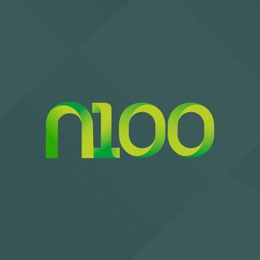 ortak mektup logo n 100 vektör çizim