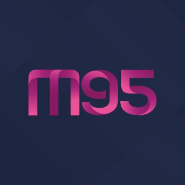 ortak mektup logo m 95 vektör çizim
