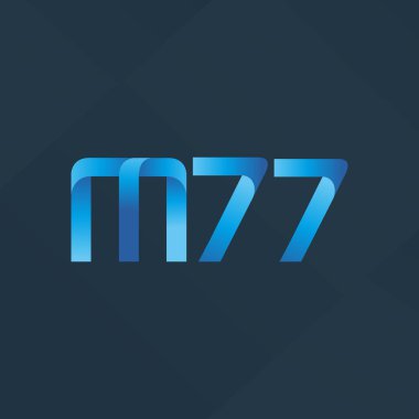ortak mektup logo m 77 vektör çizim