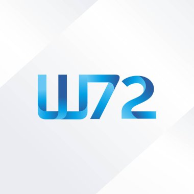 W72 ortak mektup logo, vektör çizim