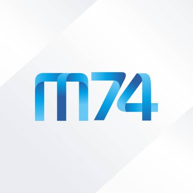 ortak mektup logo m 74 vektör çizim