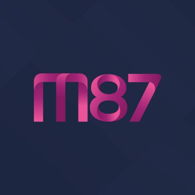ortak mektup logo m 87 vektör çizim