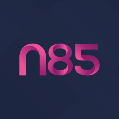  N85 ortak mektup ve sayı logo vektör çizim