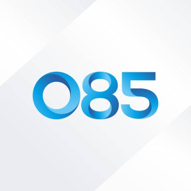 O85 ortak mektup ve sayı logo vektör çizim