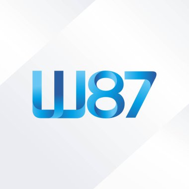 W87 ortak mektup logo, vektör çizim