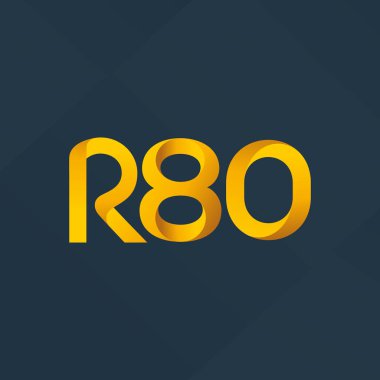 ortak mektup logo R 80 vektör çizim