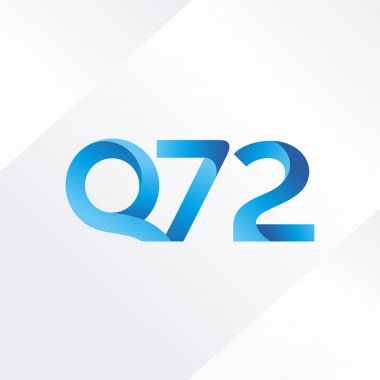 Q72 ortak harf ve sayılar logo vektör çizim 
