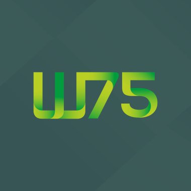 W75 ortak mektup logo, vektör çizim