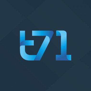 ortak mektup logo t 71 vektör çizim