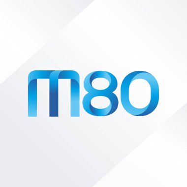 ortak mektup logo m 80 vektör çizim