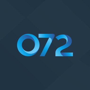 O72 ortak mektup ve sayı logo vektör çizim