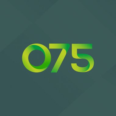 075 ortak mektup ve sayı logosu illüstrasyon vektör 