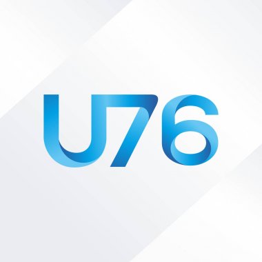 U76 mektup ve sayı logo simge