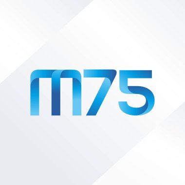 ortak mektup logo m 75 vektör çizim