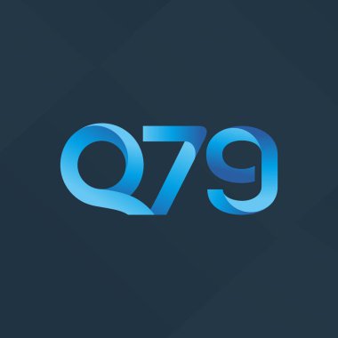 Q79 ortak mektup ve sayı logo vektör çizim